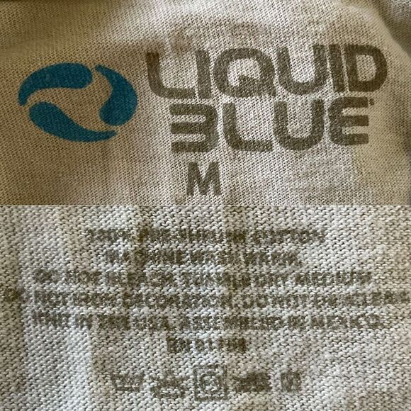 Liquid Blue Boston Red Sox Beige Gray Graphic T-Shirt Medium - Picture 6 of 7